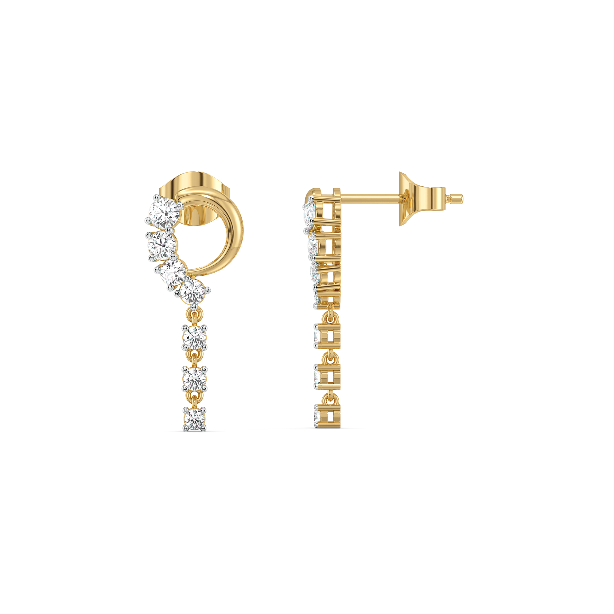 0.55ct Lab Grown Diamond Earrings in 18kt Gold Vermeil