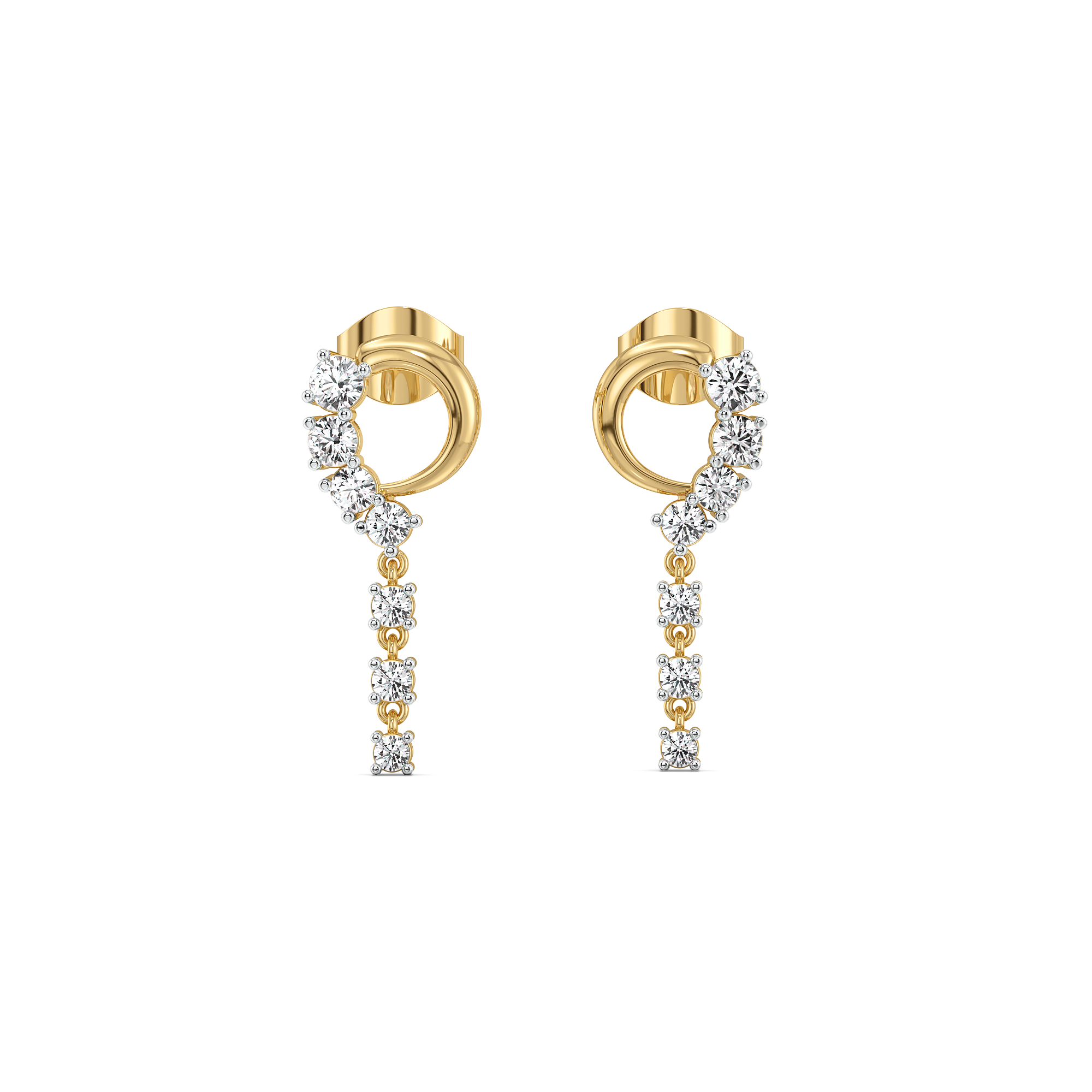 0.55ct Lab Grown Diamond Earrings in 18kt Gold Vermeil