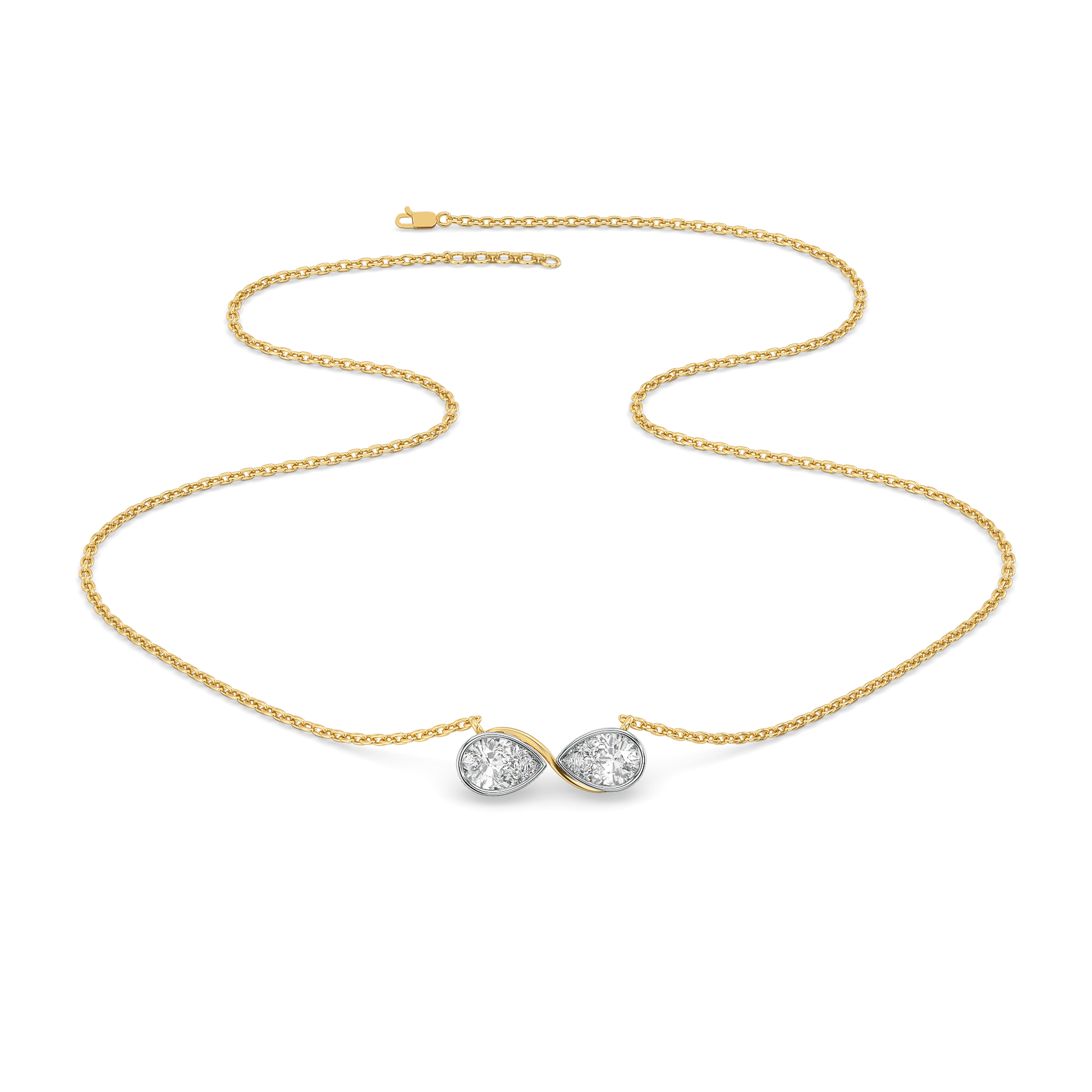 0.95ct Lab Grown Diamond Necklaces in 18kt Gold Vermeil