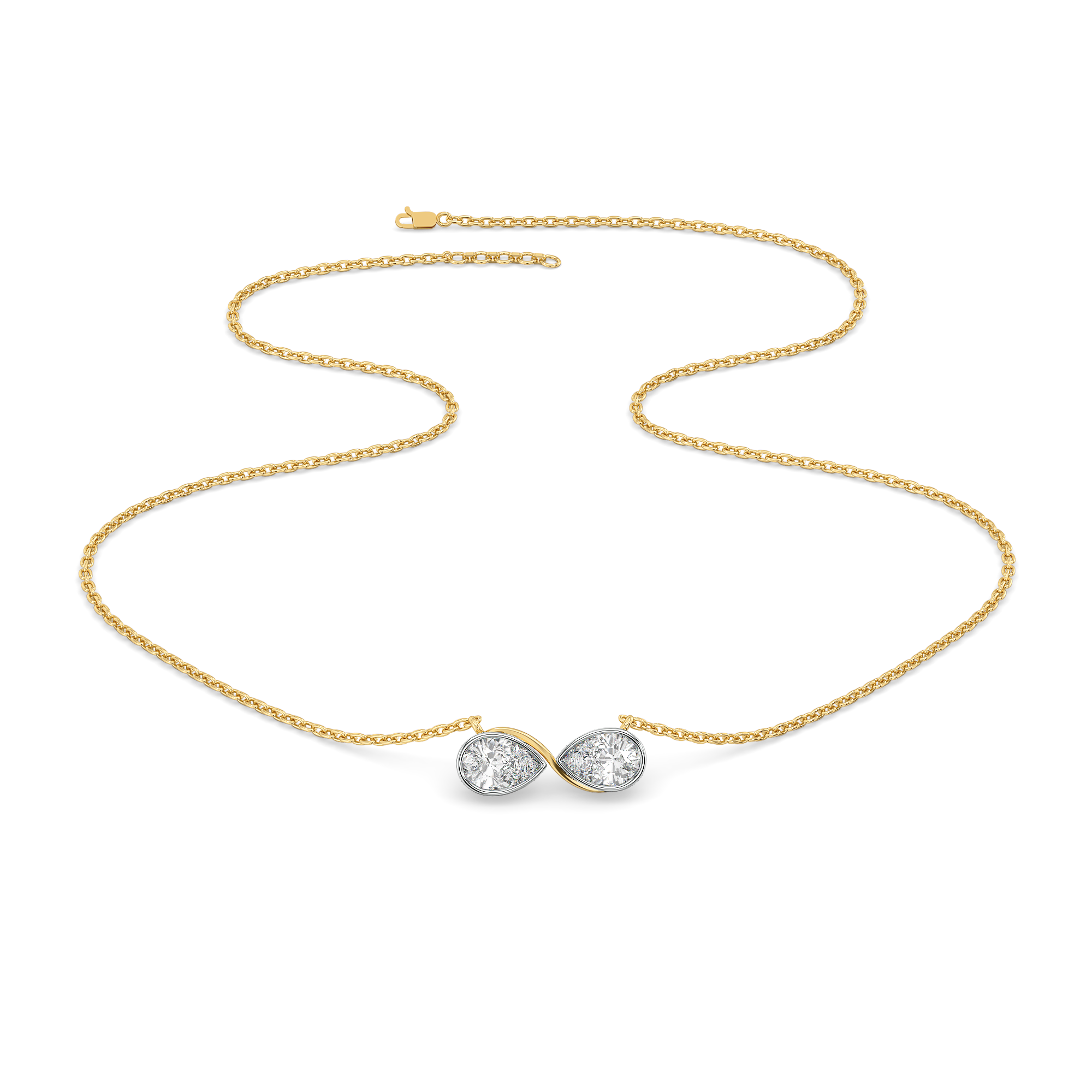 0.95ct Lab Grown Diamond Necklaces in 18kt Gold Vermeil