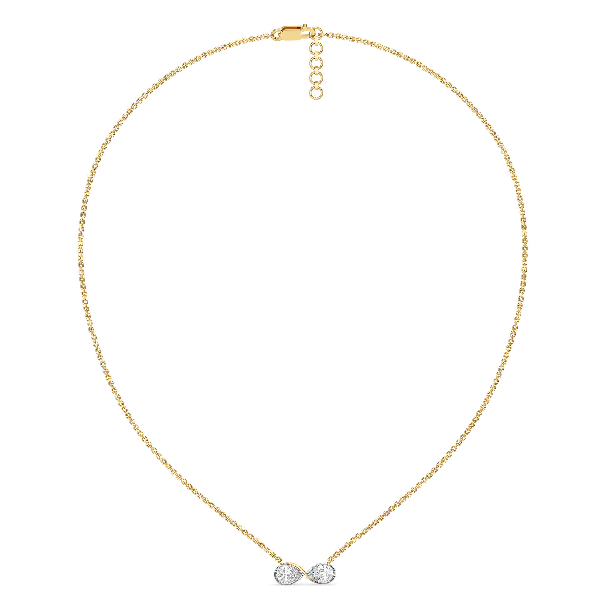 0.95ct Lab Grown Diamond Necklaces in 18kt Gold Vermeil