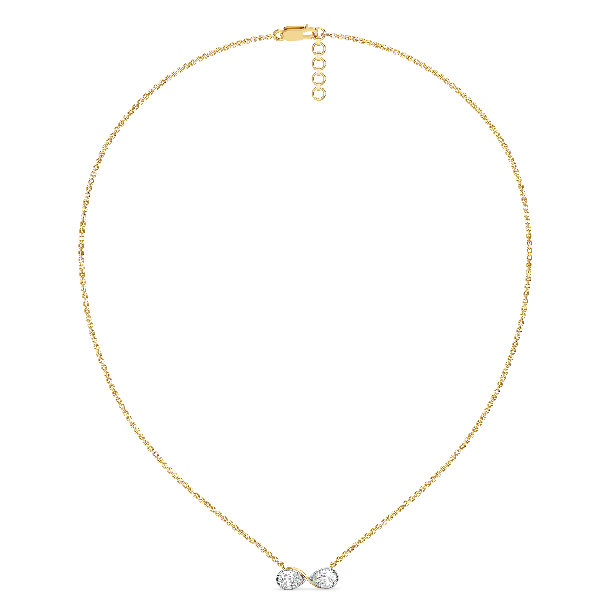 0.95ct Lab Grown Diamond Necklaces in 18kt Gold Vermeil