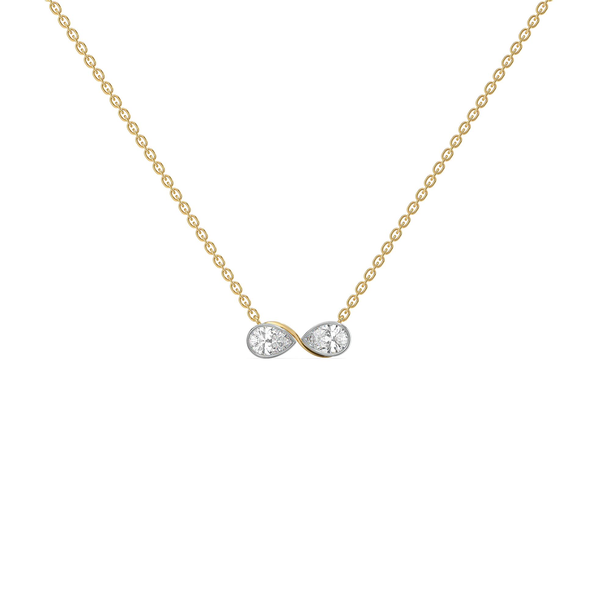 0.95ct Lab Grown Diamond Necklaces in 18kt Gold Vermeil