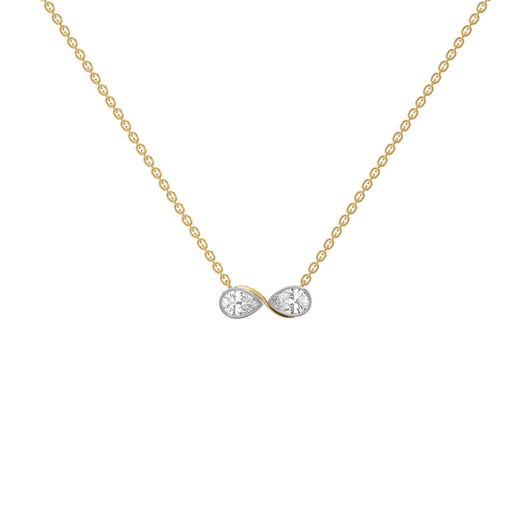 0.95ct Lab Grown Diamond Necklaces in 18kt Gold Vermeil