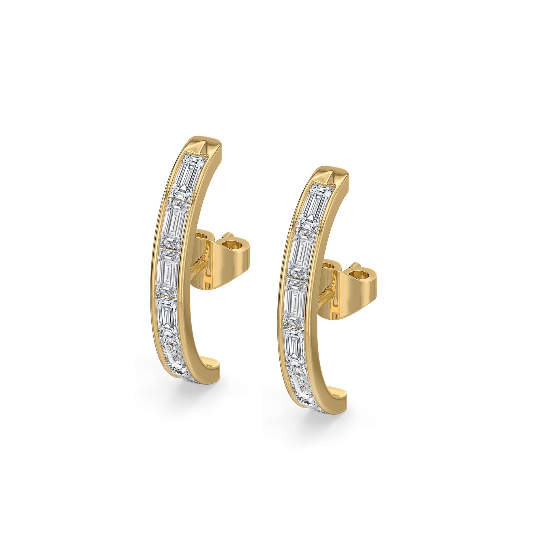 1.05ct Lab Grown Diamond Earrings in 18kt Gold Vermeil