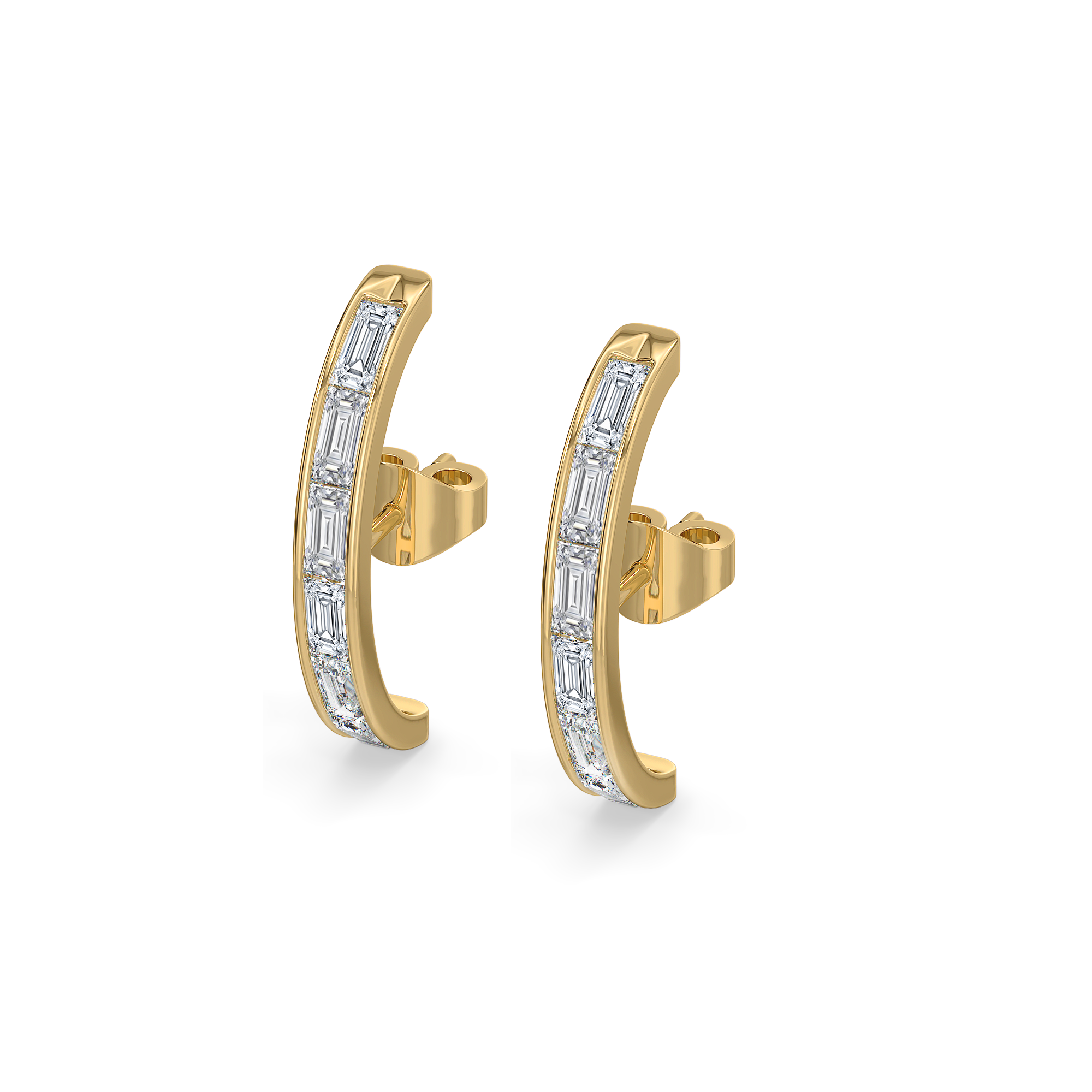 1.05ct Lab Grown Diamond Earrings in 18kt Gold Vermeil