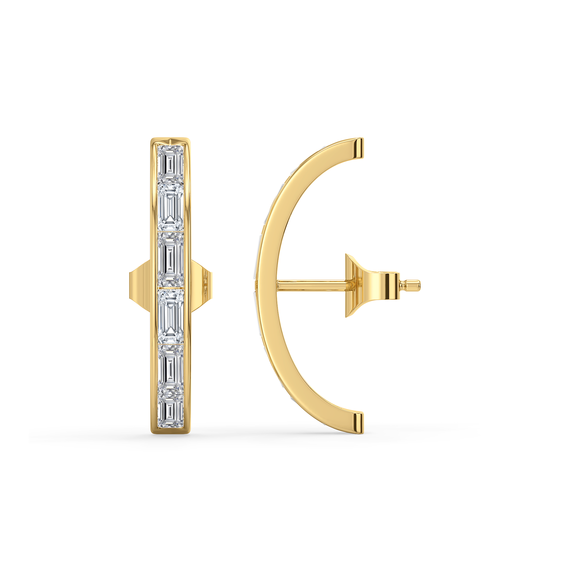 1.05ct Lab Grown Diamond Earrings in 18kt Gold Vermeil