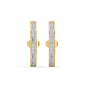 1.05ct Lab Grown Diamond Earrings in 18kt Gold Vermeil