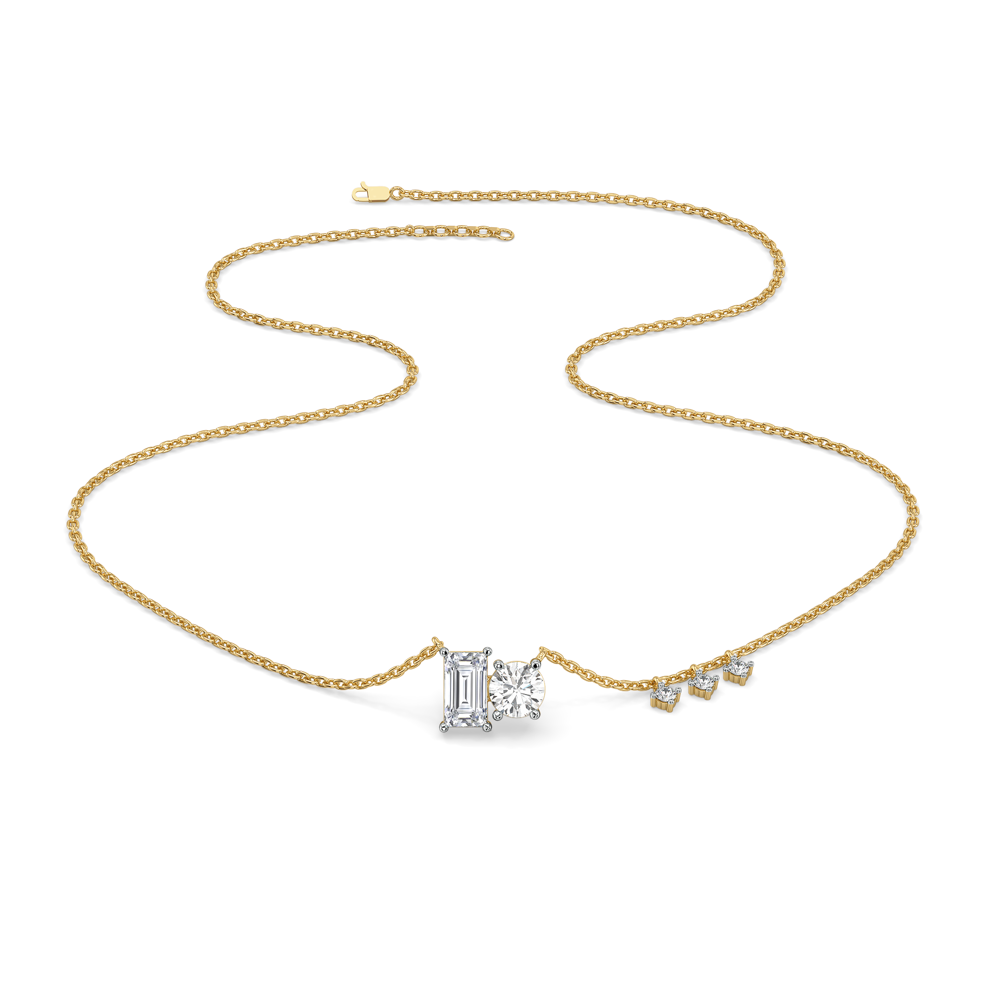 1.45ct Lab Grown Diamond Necklaces in 18kt Gold Vermeil