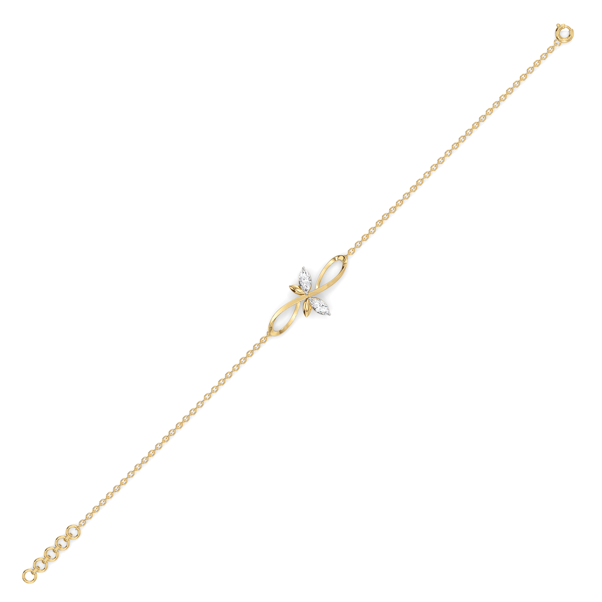 0.19ct Lab Grown Diamond Bracelets in 18kt Gold Vermeil