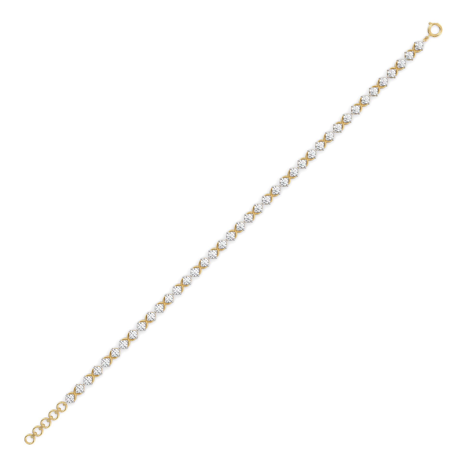 3.9ct Lab Grown Diamond Bracelets in 18kt Gold Vermeil