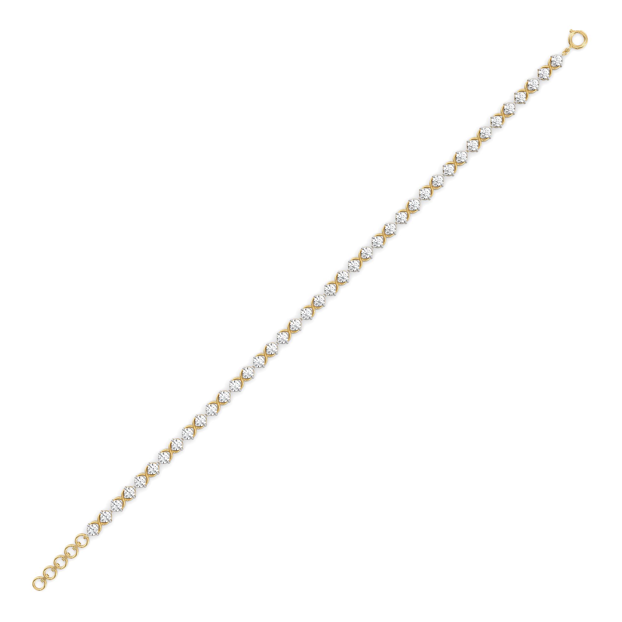3.9ct Lab Grown Diamond Bracelets in 18kt Gold Vermeil