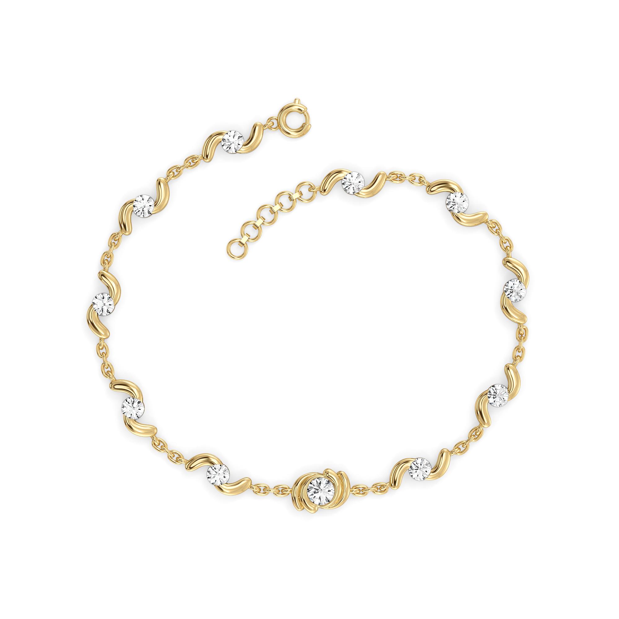 1.23ct Lab Grown Diamond Bracelets in 18kt Gold Vermeil