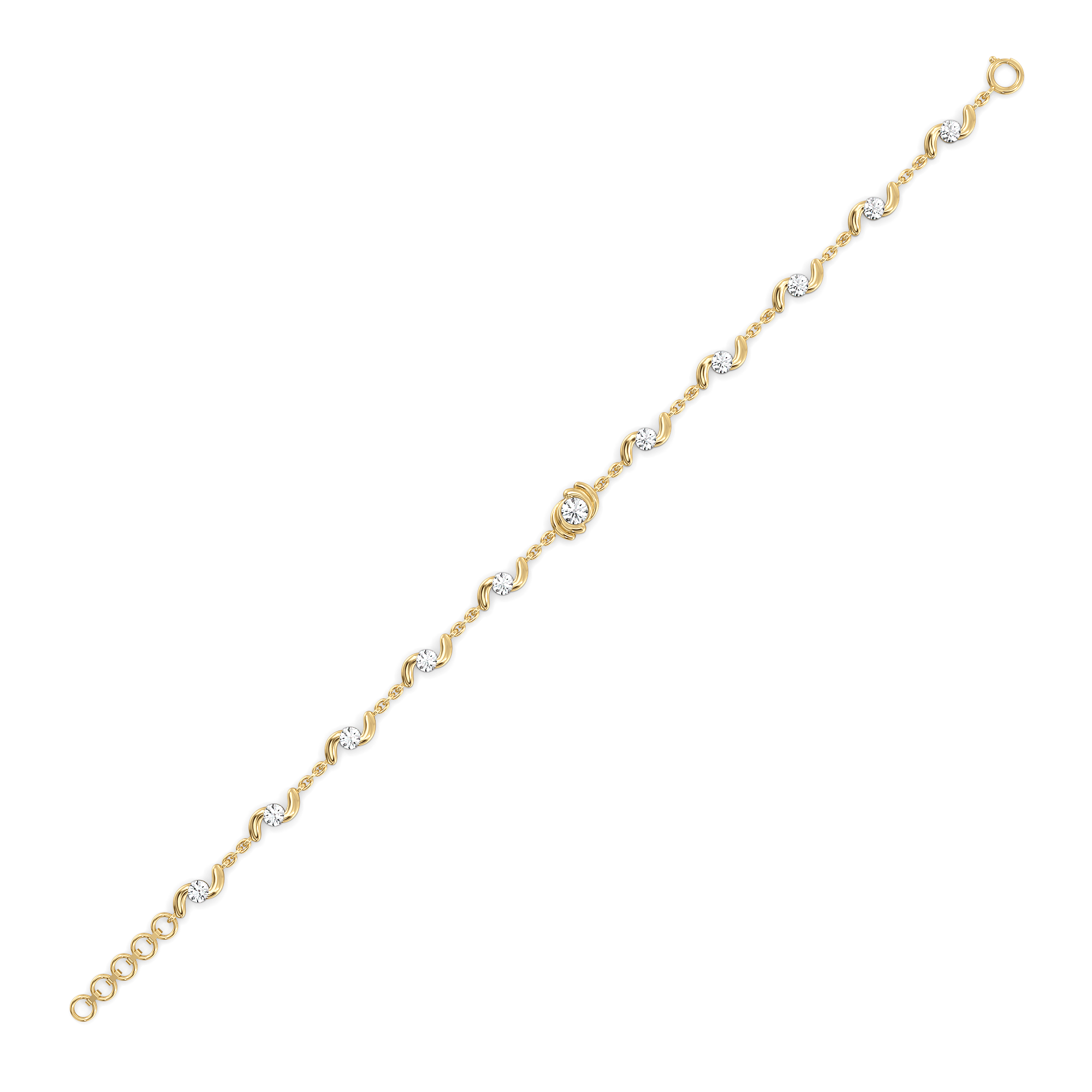 1.23ct Lab Grown Diamond Bracelets in 18kt Gold Vermeil