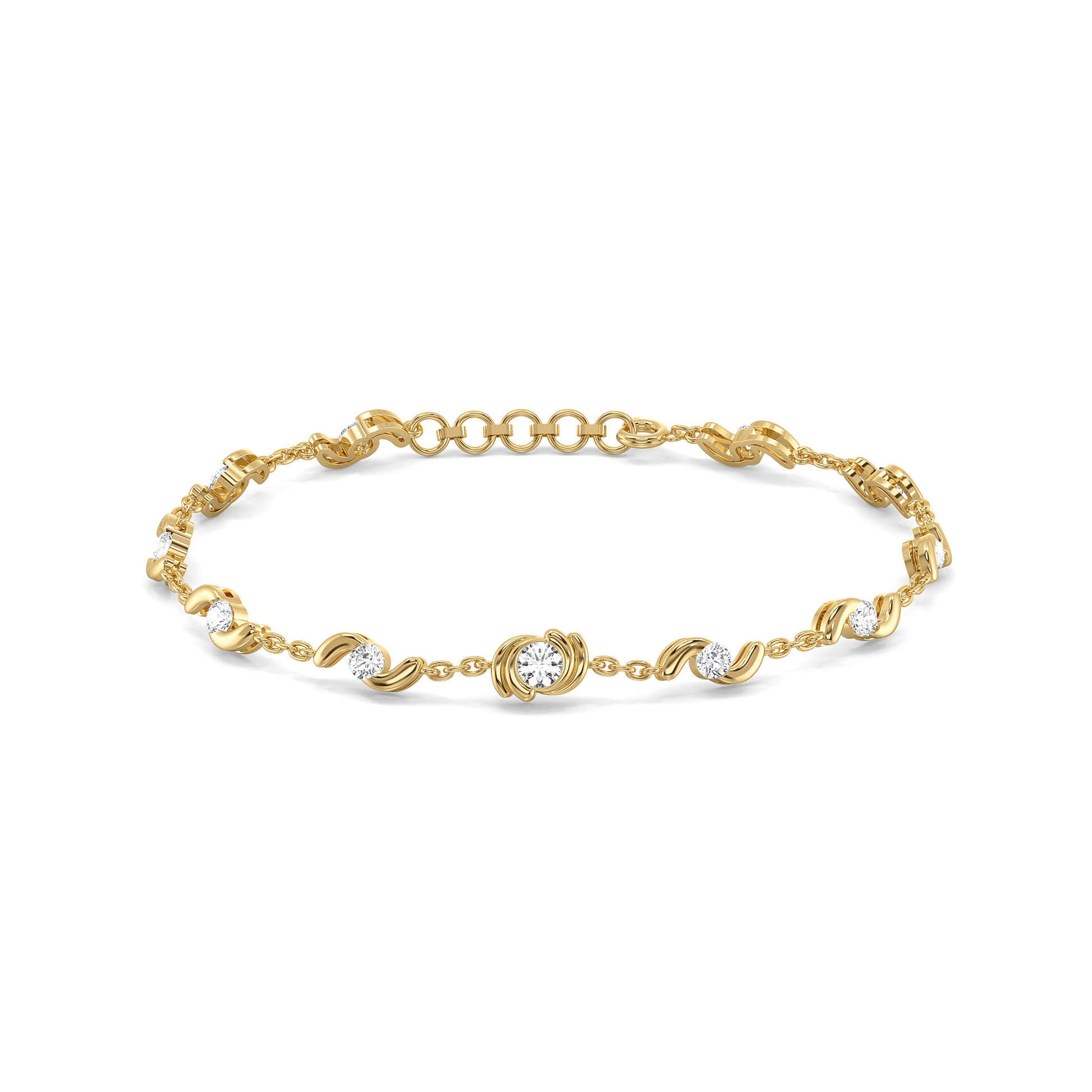1.23ct Lab Grown Diamond Bracelets in 18kt Gold Vermeil
