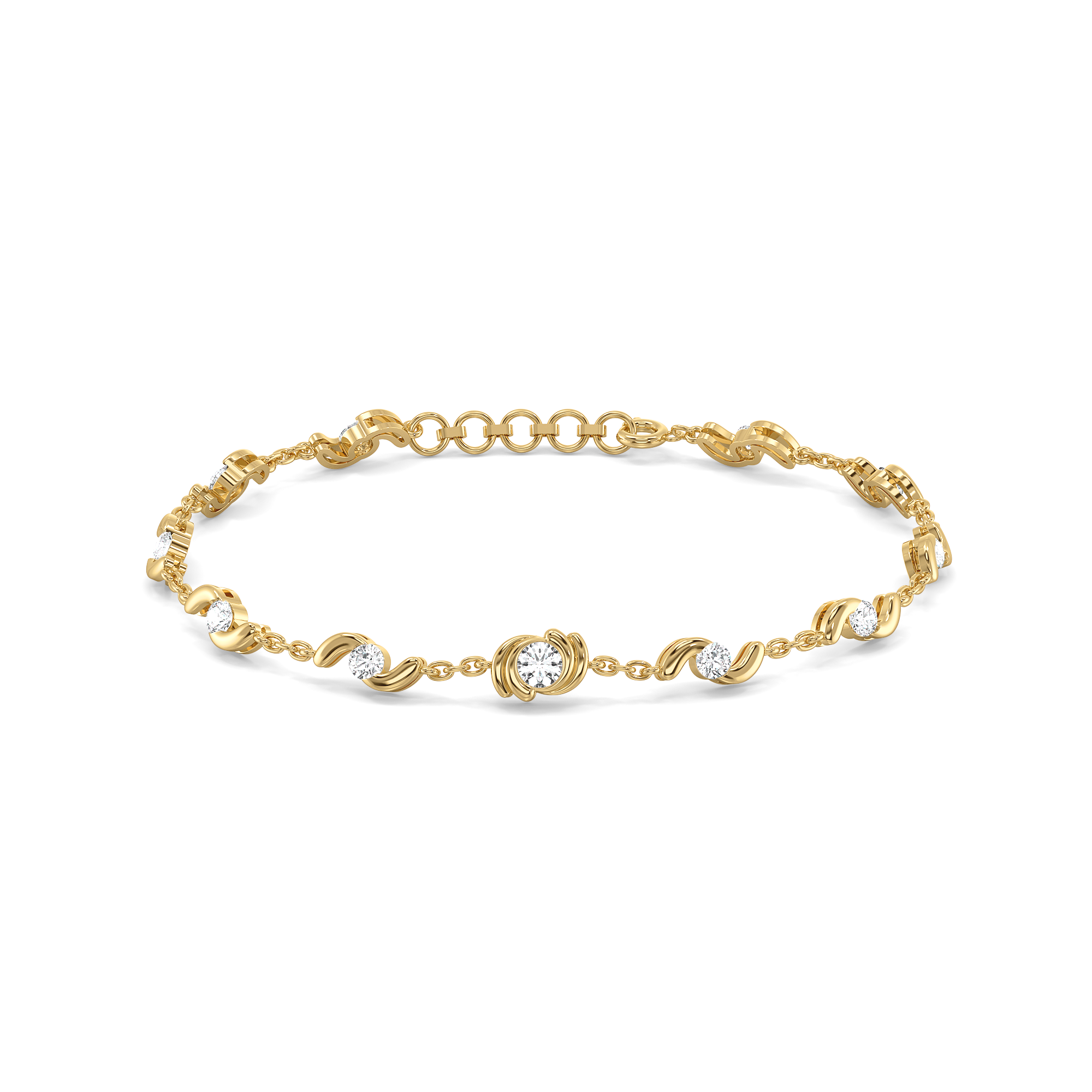 1.23ct Lab Grown Diamond Bracelets in 18kt Gold Vermeil