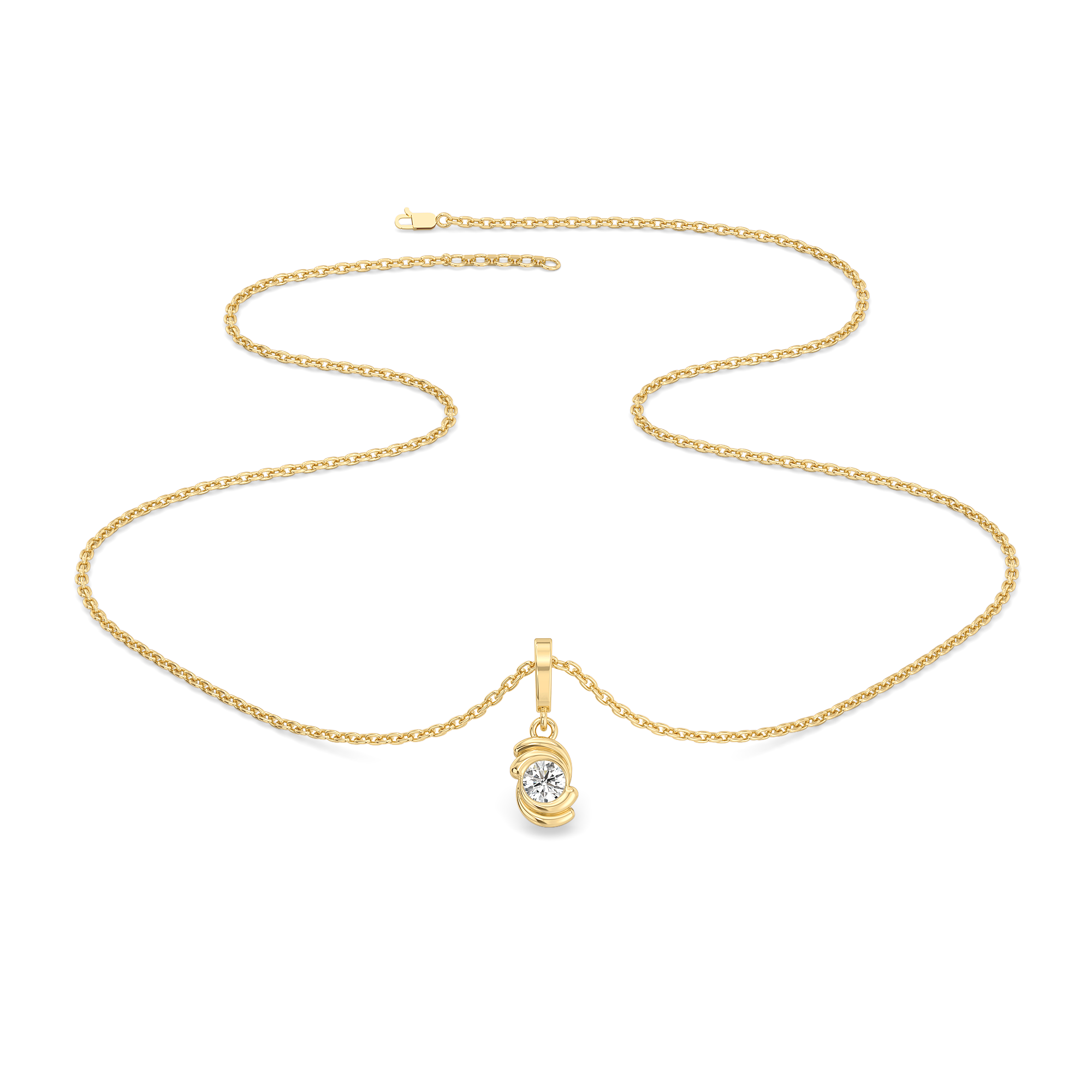 0.19ct Lab Grown Diamond Necklaces in 18kt Gold Vermeil