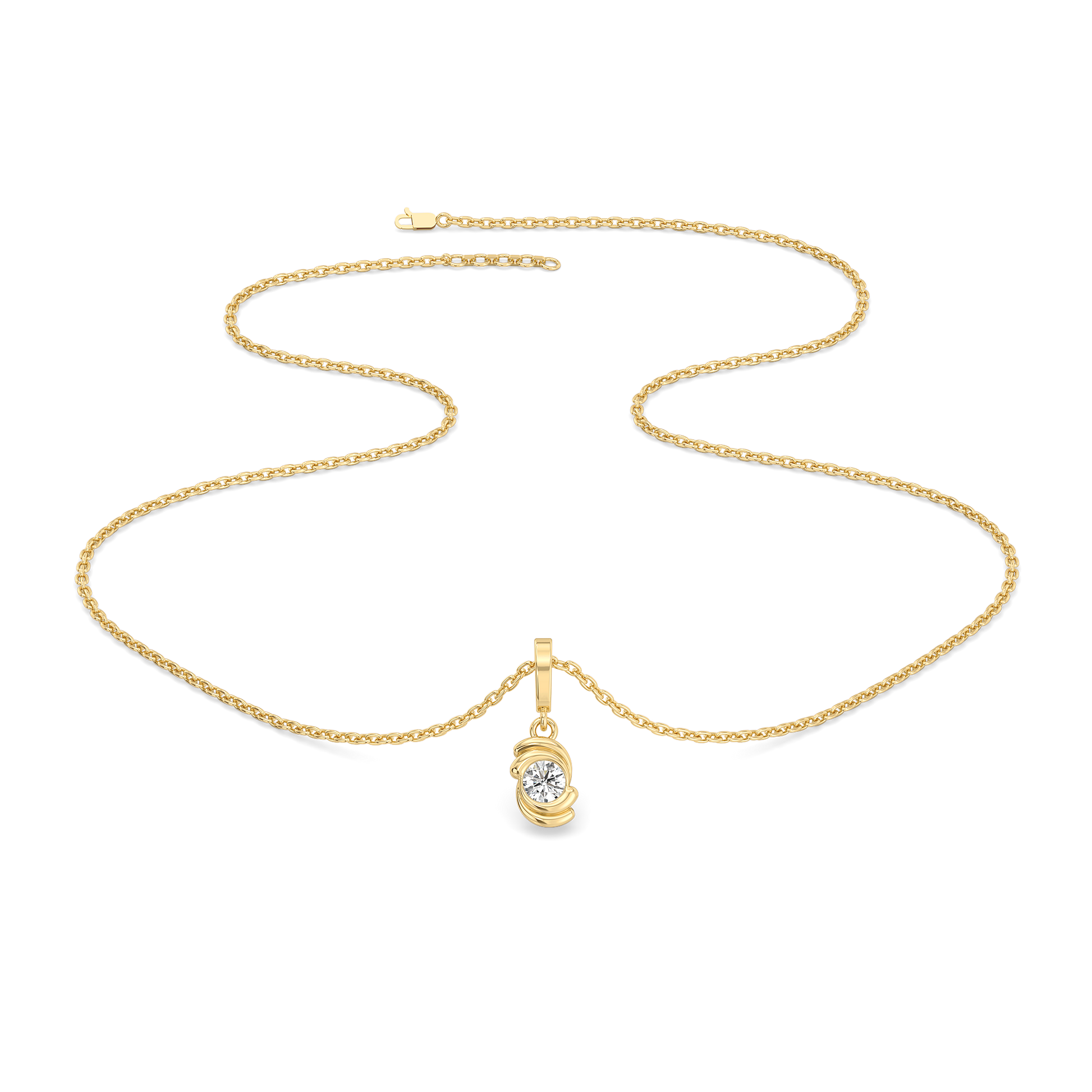 0.19ct Lab Grown Diamond Necklaces in 18kt Gold Vermeil