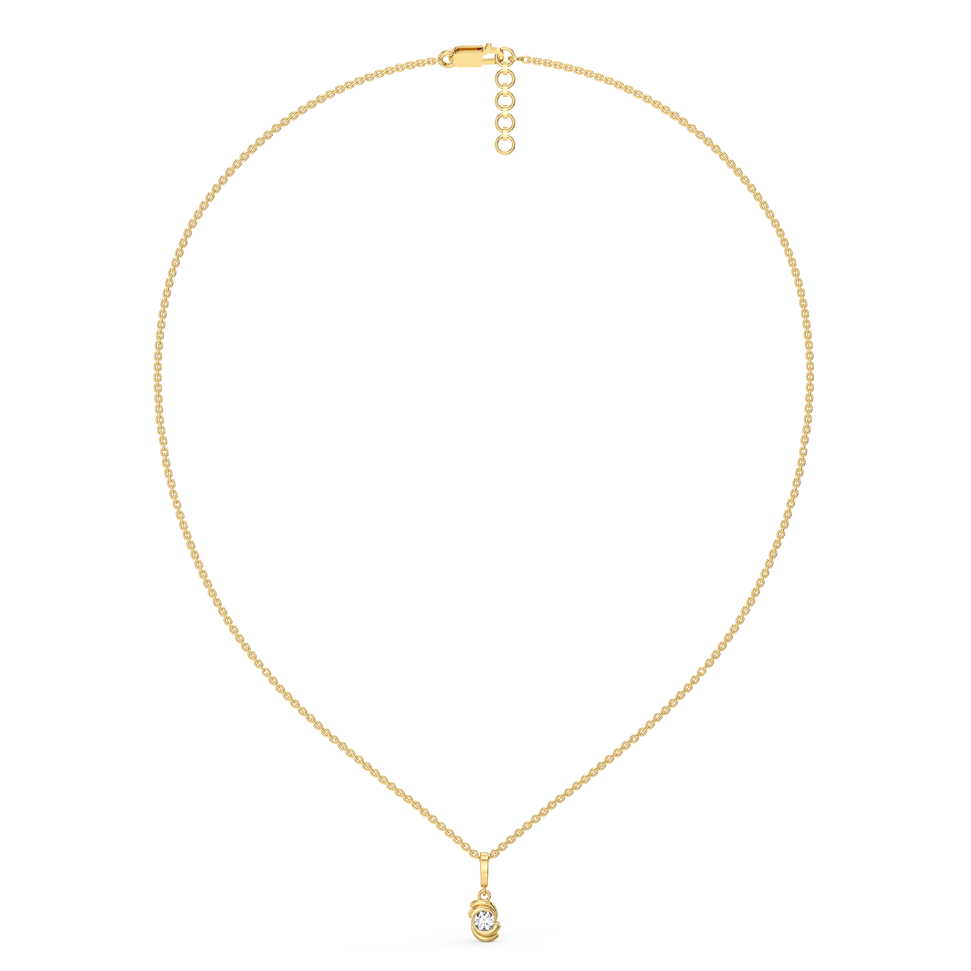 0.19ct Lab Grown Diamond Necklaces in 18kt Gold Vermeil