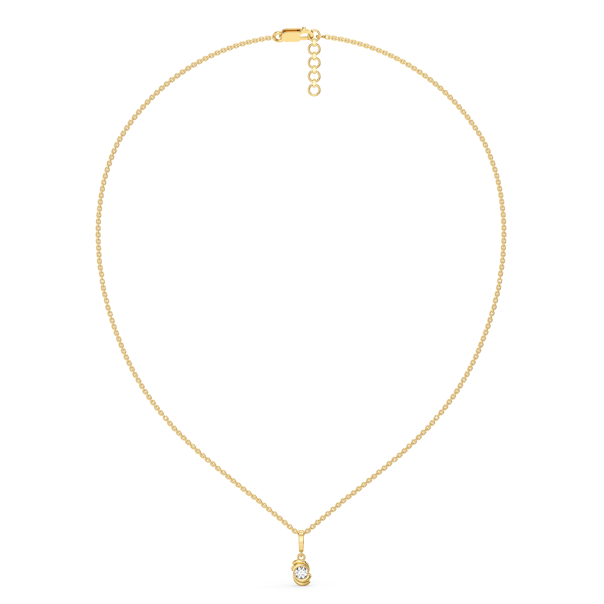0.19ct Lab Grown Diamond Necklaces in 18kt Gold Vermeil