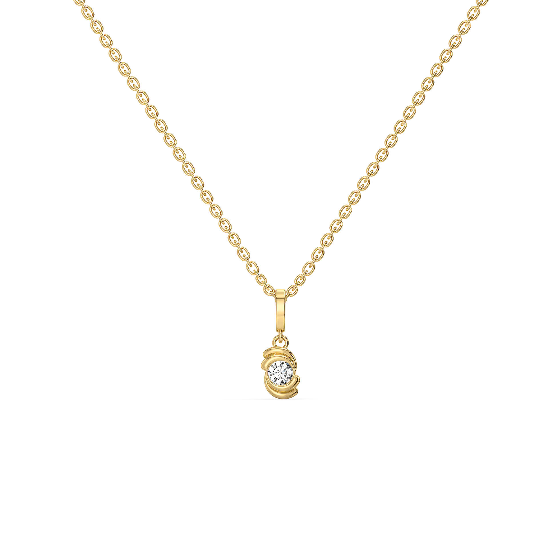 0.19ct Lab Grown Diamond Necklaces in 18kt Gold Vermeil