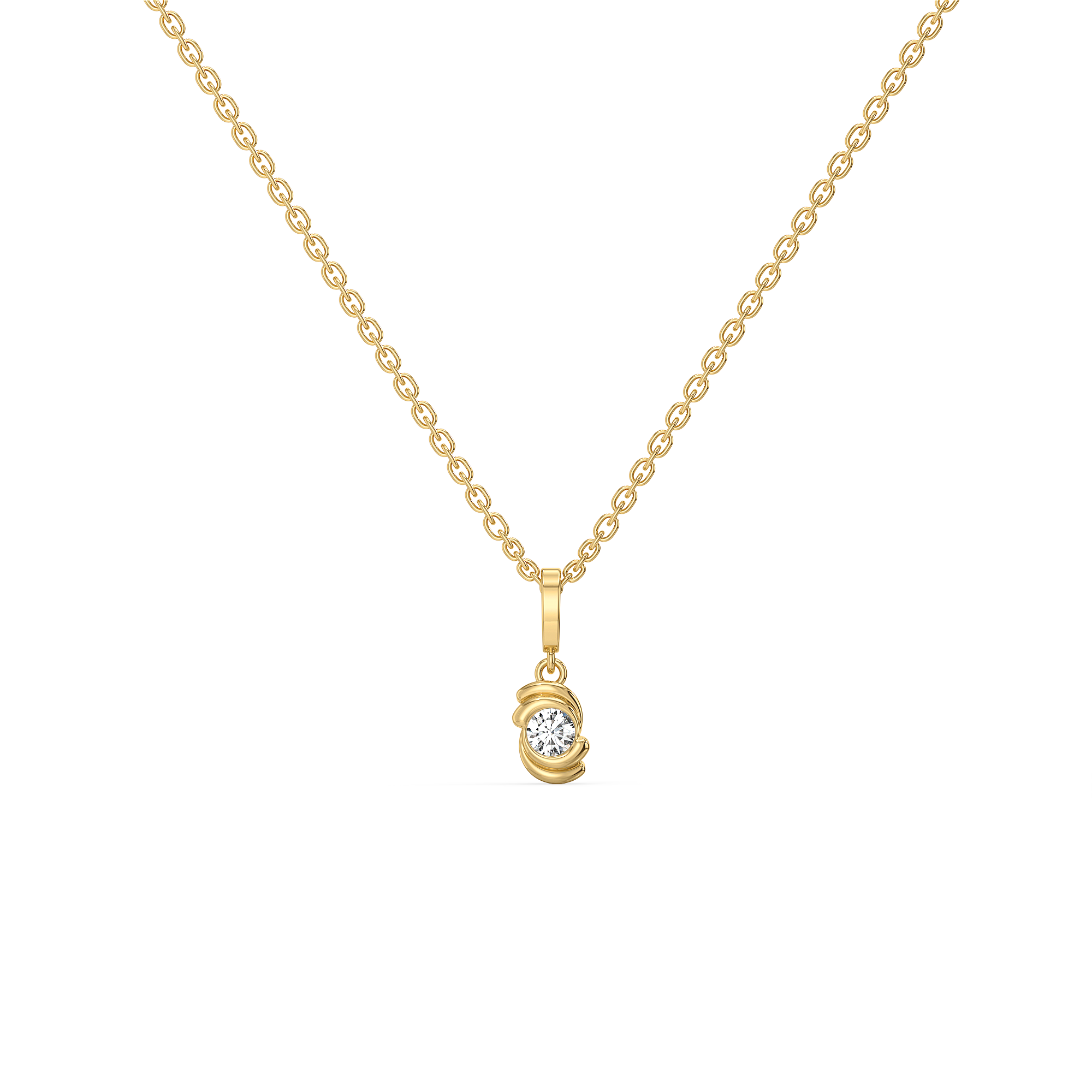 0.19ct Lab Grown Diamond Necklaces in 18kt Gold Vermeil