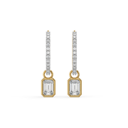 2.72ct Lab Grown Diamond Earrings in 18kt Gold Vermeil