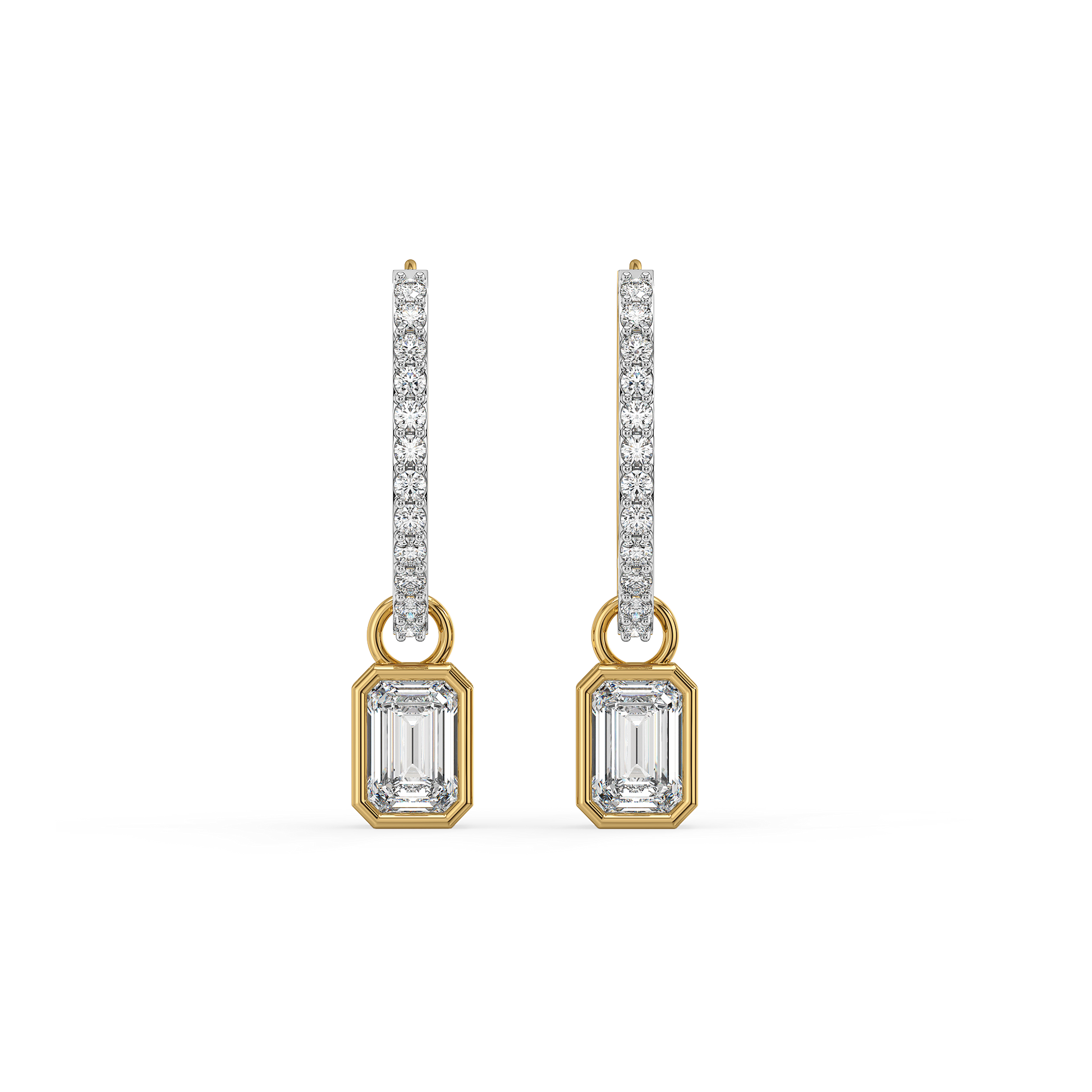 2.72ct Lab Grown Diamond Earrings in 18kt Gold Vermeil