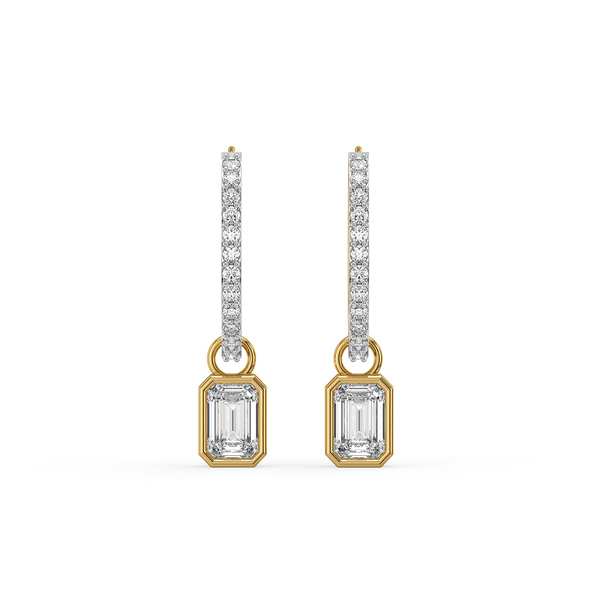2.72ct Lab Grown Diamond Earrings in 18kt Gold Vermeil