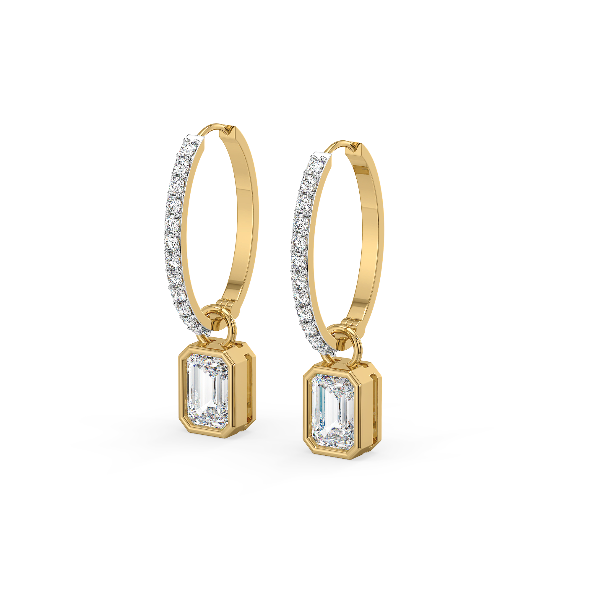 2.72ct Lab Grown Diamond Earrings in 18kt Gold Vermeil