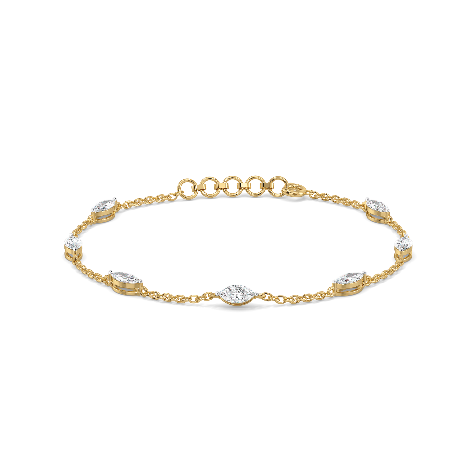 0.2ct Lab Grown Diamond Bracelets in 18kt Gold Vermeil