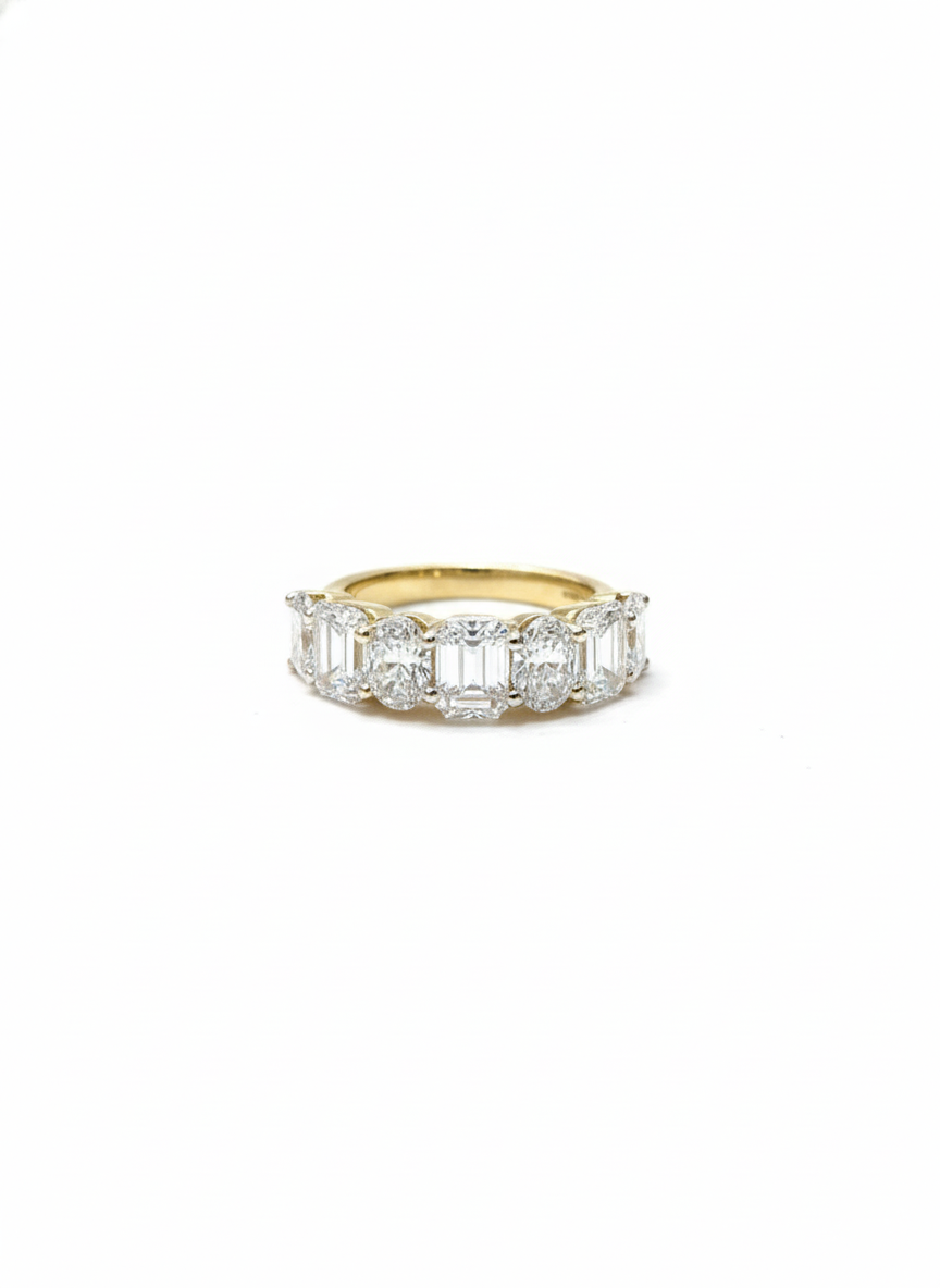 Calora Zenith Oval Lab Diamond Eternity Ring in 18K Yellow Gold by Fiona Diamonds