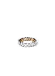 Qyrelion Oval Lab Diamond Eternity Ring in 18K Rose Gold by Fiona Diamonds
