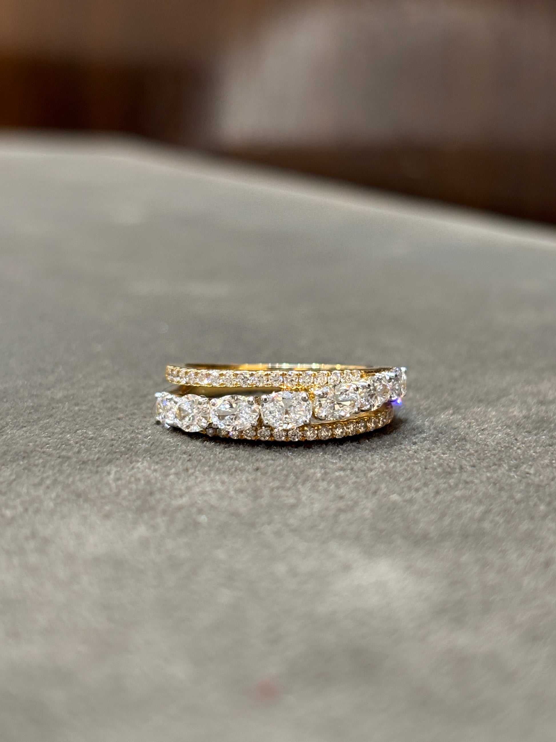 Golden Silence Lab Diamond Ring - Fiona Diamonds - Fiona Diamonds