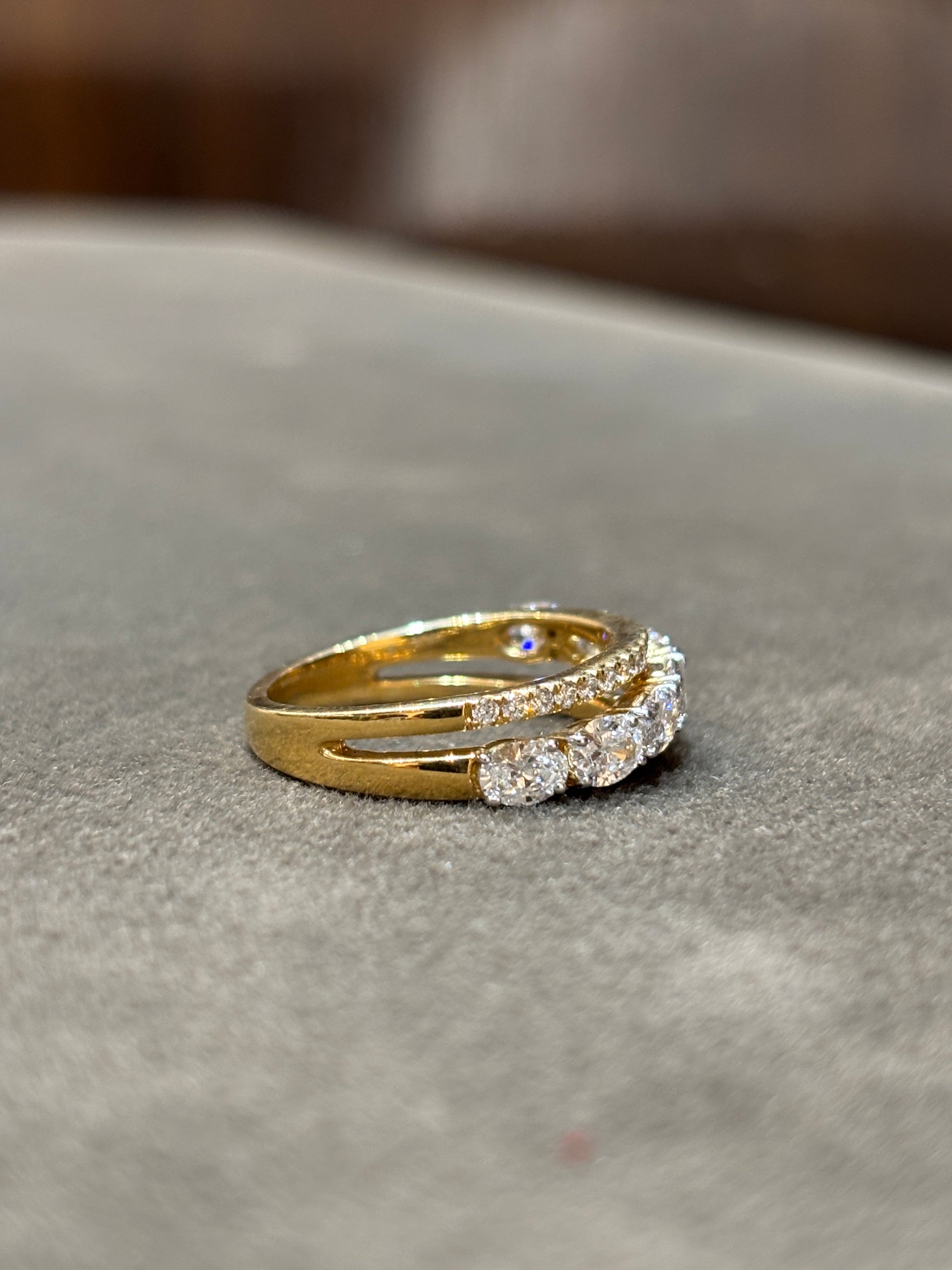 Golden Silence Lab Diamond Ring - Fiona Diamonds - Fiona Diamonds