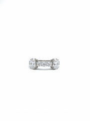 Avynexia Band Oval Lab Diamond Designer Ring in 18K White Gold by Fiona Diamonds
