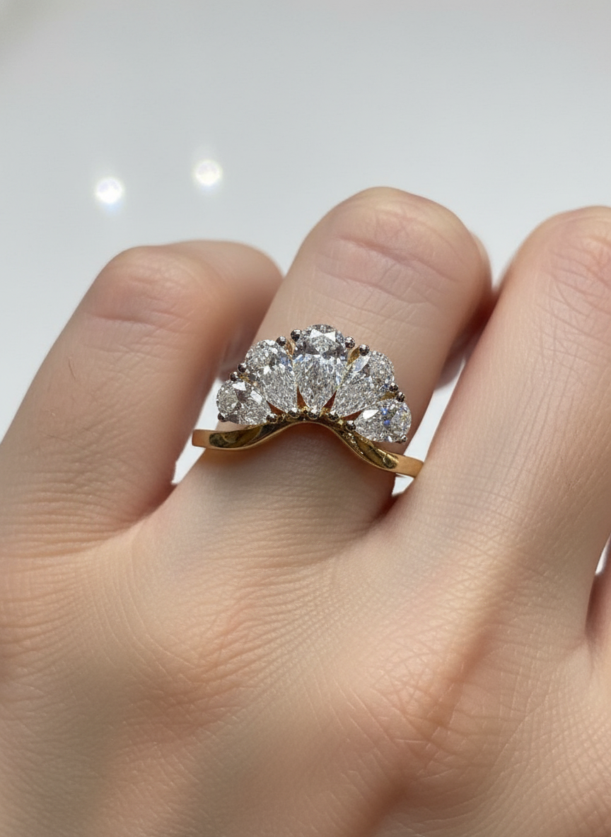 Meridian Halo Lab Diamond Ring