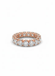 Kryvion Axis Round Lab Diamond Eternity Ring in 14K Rose Gold by Fiona Diamonds