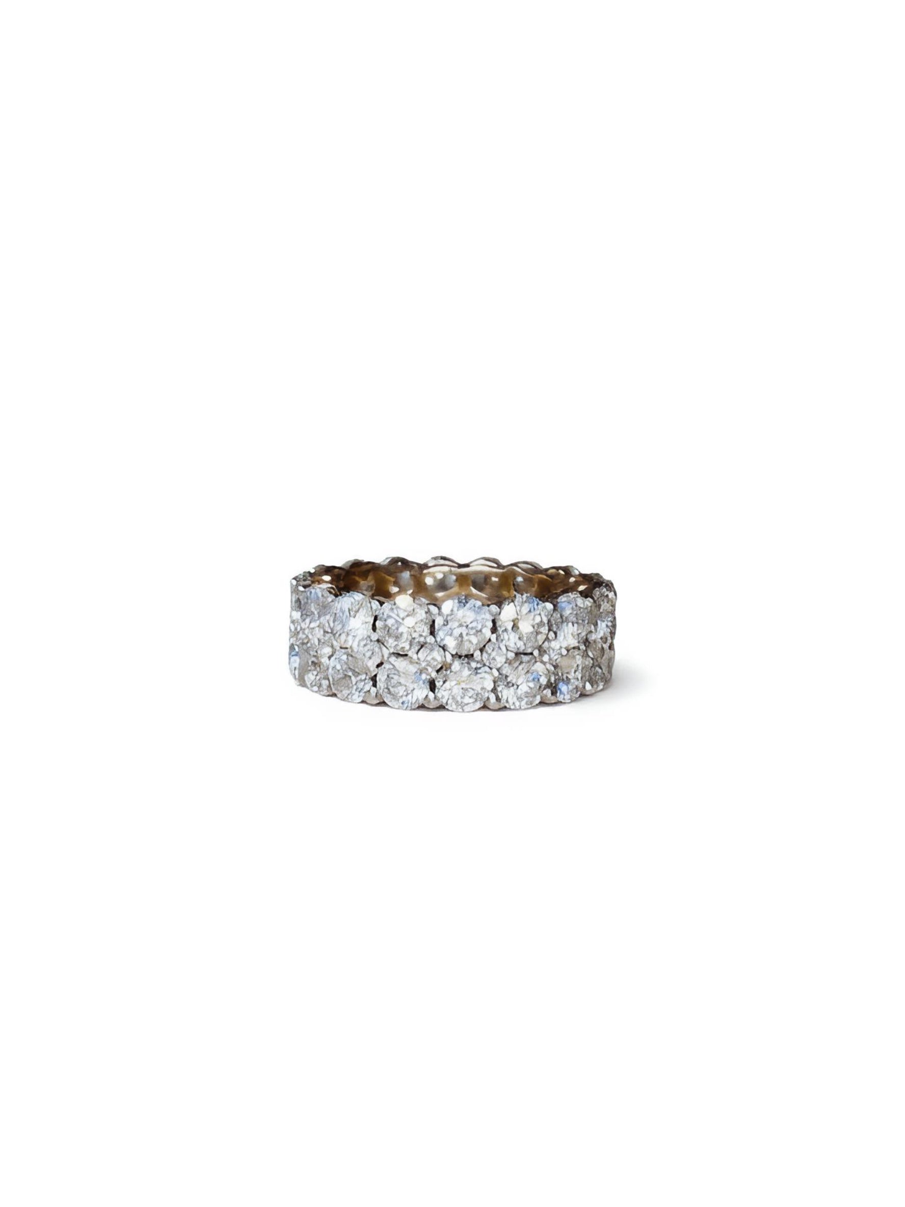 Avyrith Band Round Lab Diamond Eternity Ring in 14K Rose Gold by Fiona Diamonds