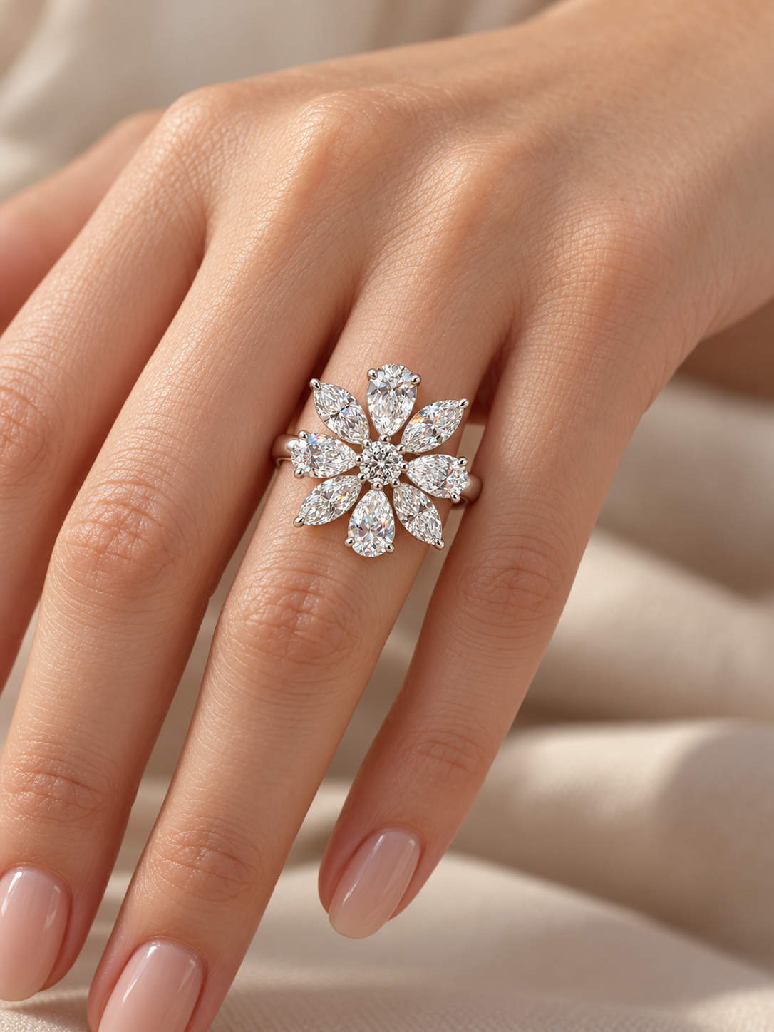 Soleil Crest Lab Diamond Ring