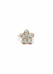 Mirella Cove Round Lab Diamond Designer Ring in 14K Rose Gold by Fiona Diamonds