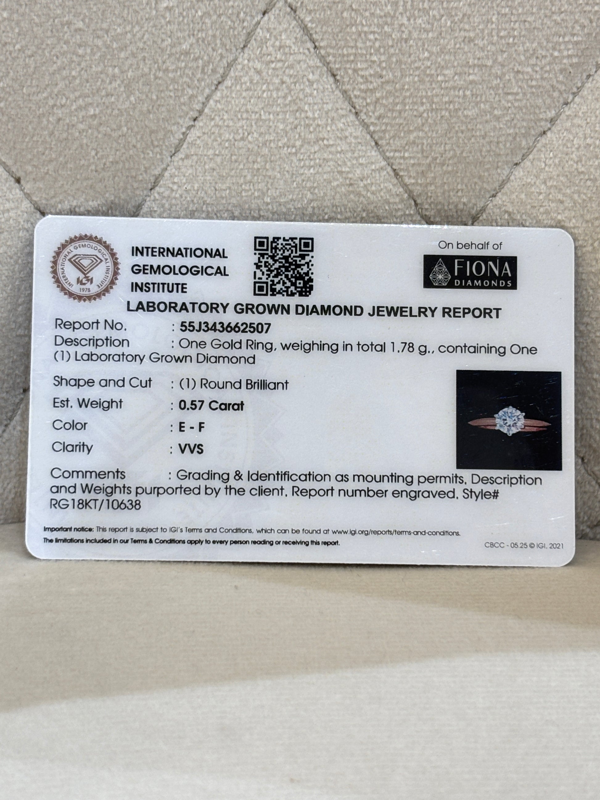 Secret Verse Lab Diamond Ring