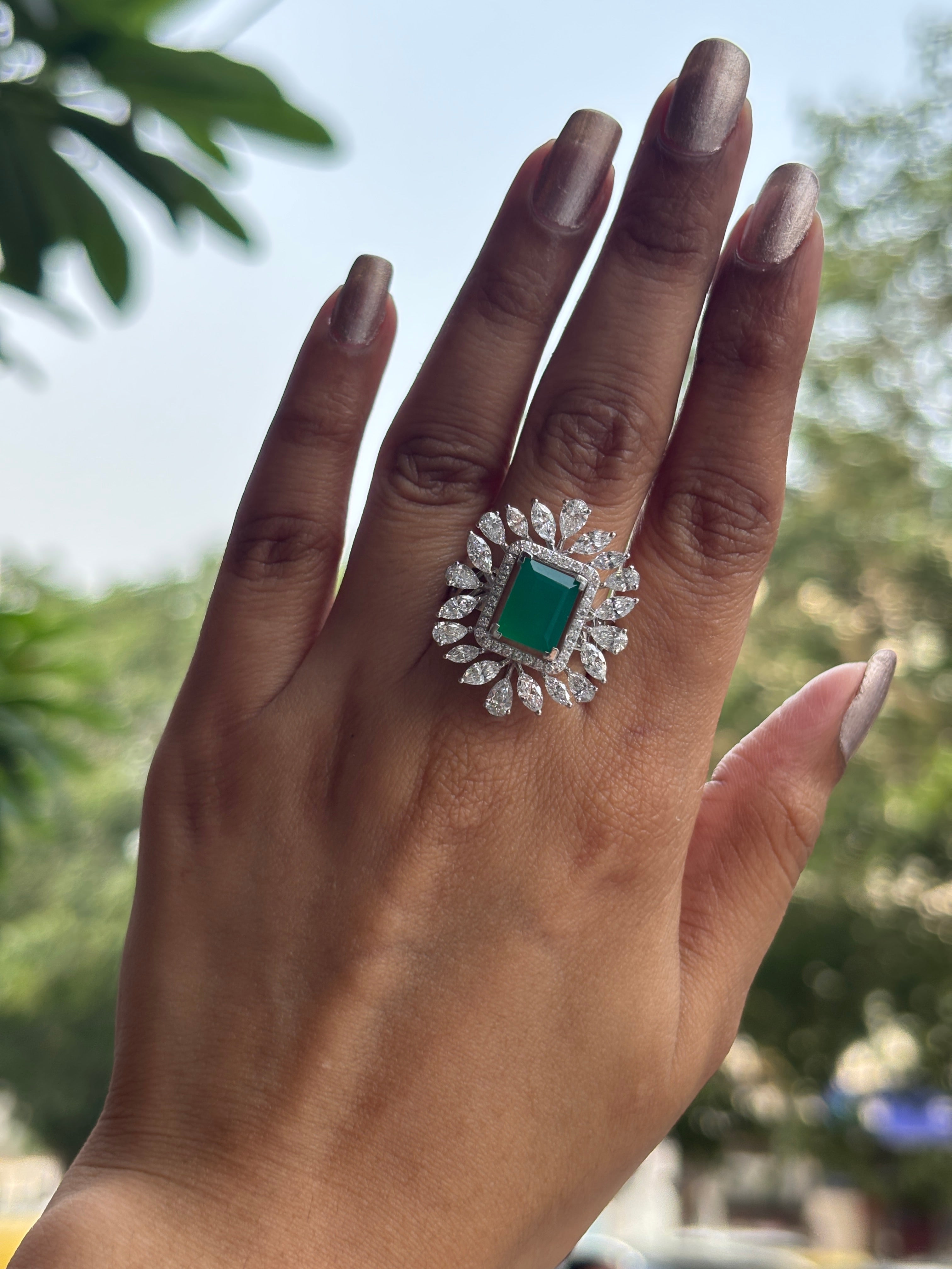 Zephyra Mist Lab Diamond Ring – Celestial Touch
