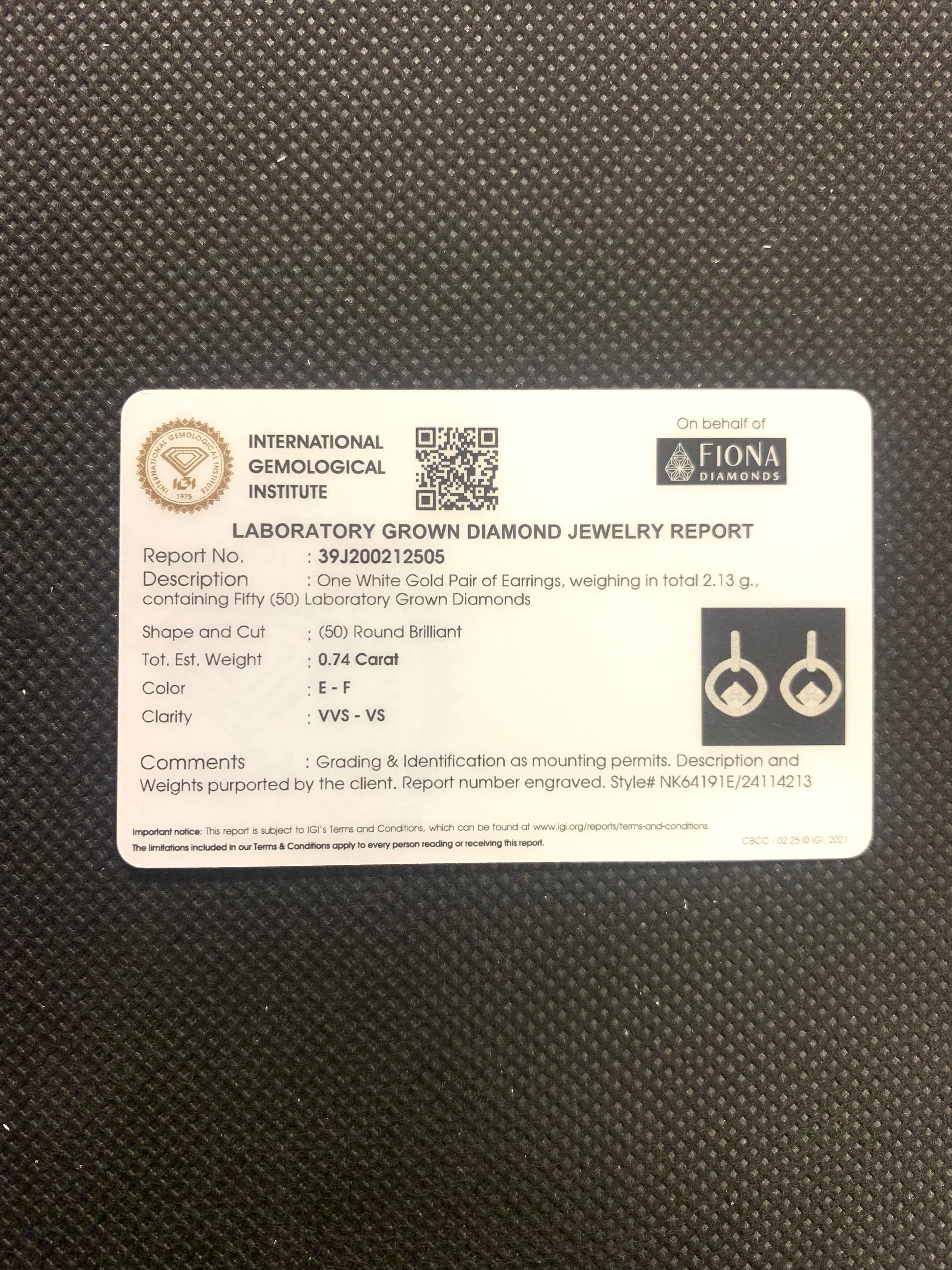 Jiya Drop Lab Diamond Earring