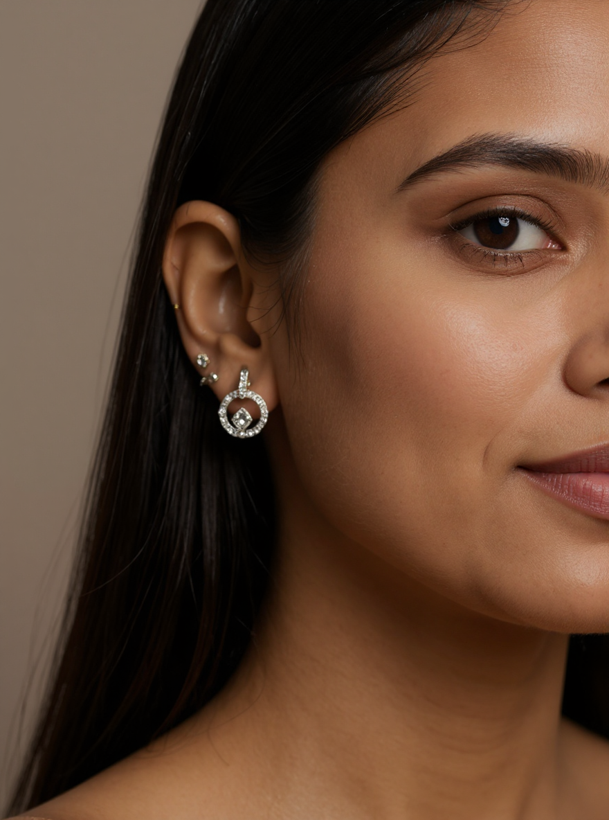 Jiya Drop Lab Diamond Earring