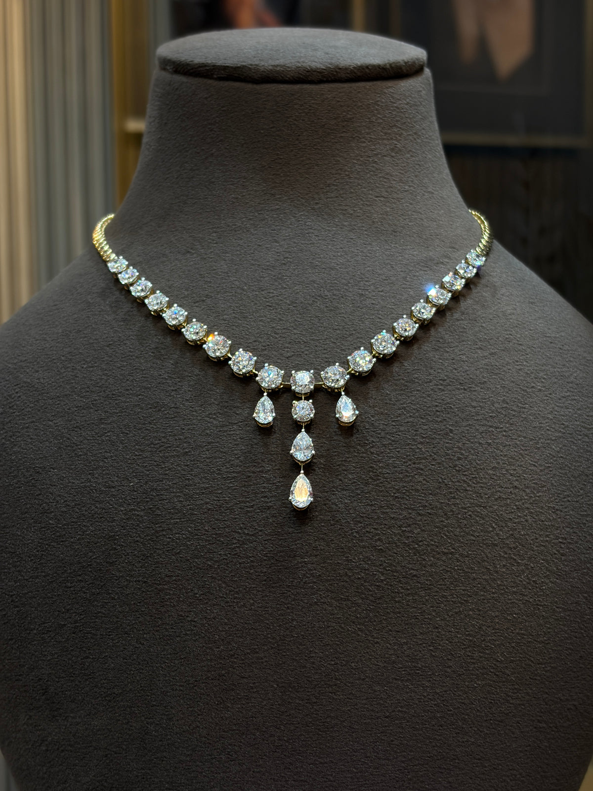 Cleo Drape Lab Diamond Necklace