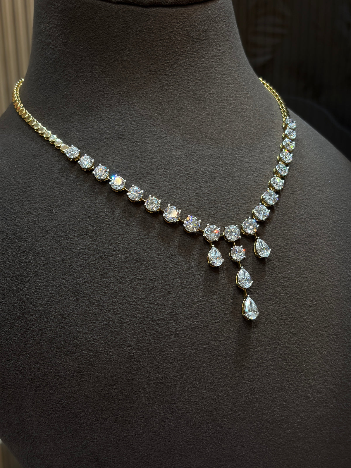 Cleo Drape Lab Diamond Necklace