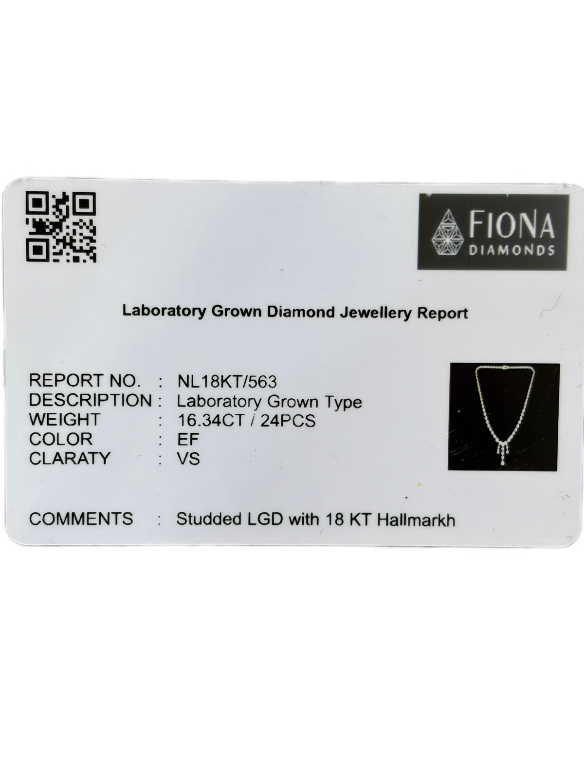 Cleo Drape Lab Diamond Necklace