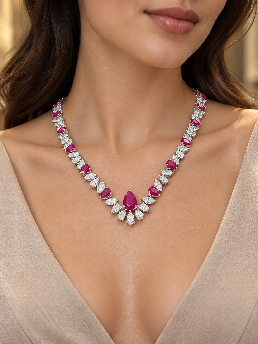 Selveth Mircal Lab Grown Diamond Necklace