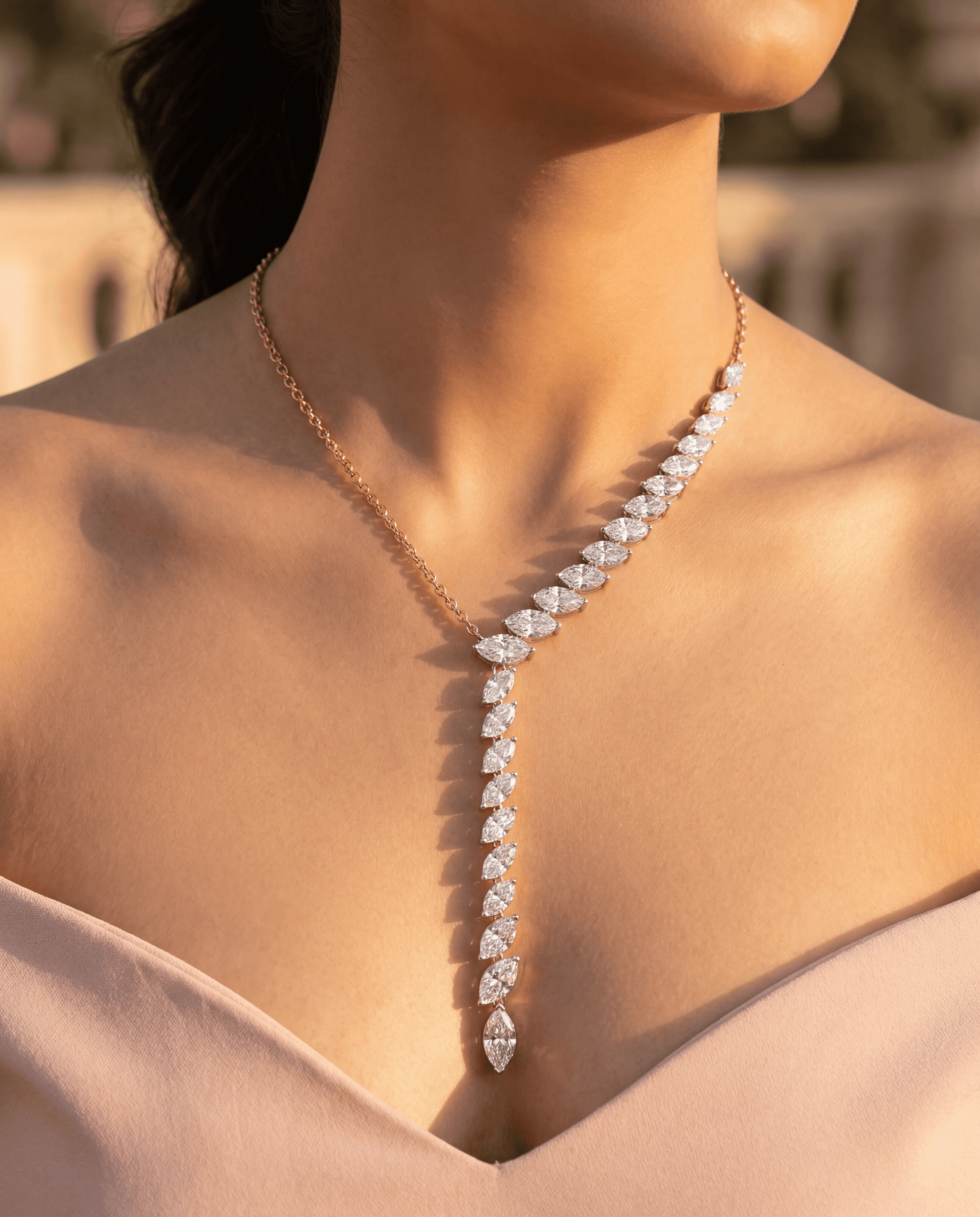 Ethereal Drop Lab Diamond Necklace